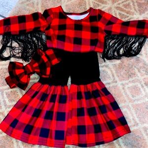 Buffalo check three piece